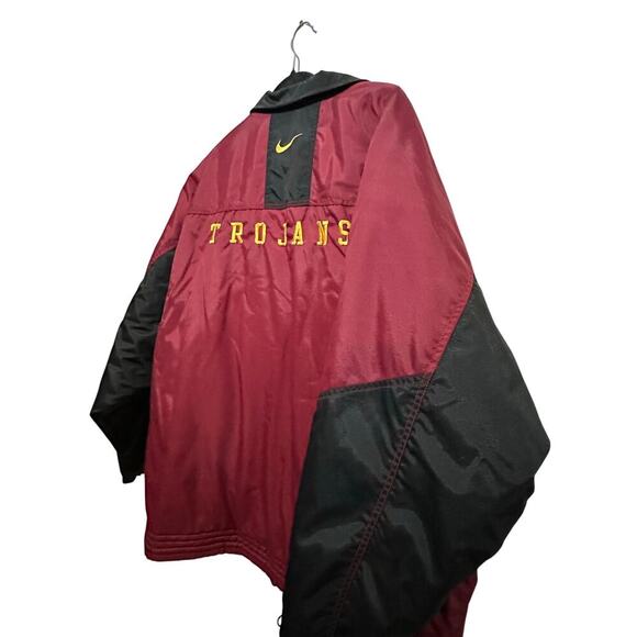 Vintage 90s Nike Red Black USC NCAA Trojans Full Zip Jacket Size XXL - Picture 5 of 9